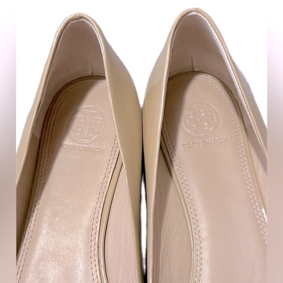 Tory Burch Patent Leather Bow Accents Ballet Flats Women's Size: 9.5M - Picture 6 of 16